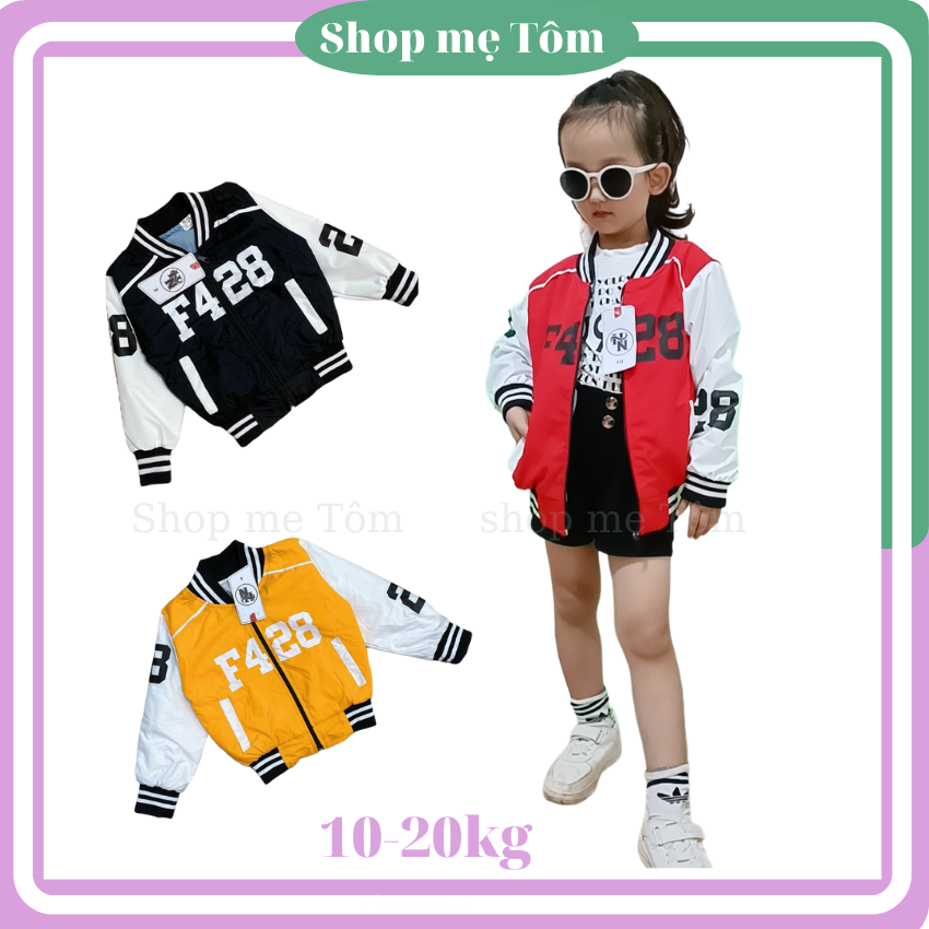 Áo khoác bomber cho bé vải dù 2 lớp dày đẹp