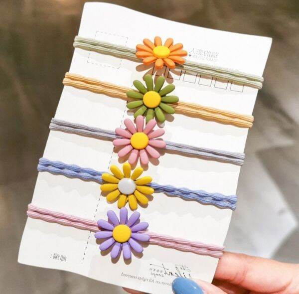 Combo 10 dây cột tóc daisy hoa cúc phong cách Hàn Quốc