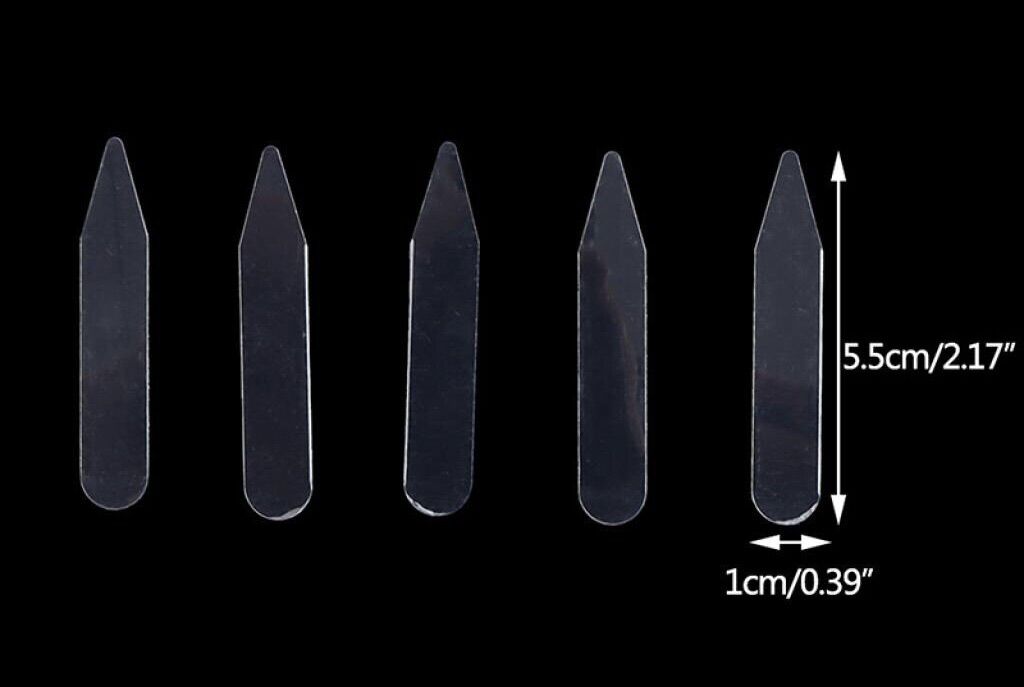 Set 200 cái miếng nhựa trong lót cổ áo sơ mi nam cho thẳng đứng