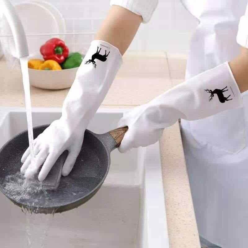 GĂNG TAY RỮA CHÉN CON HƯƠU SIÊU DAI