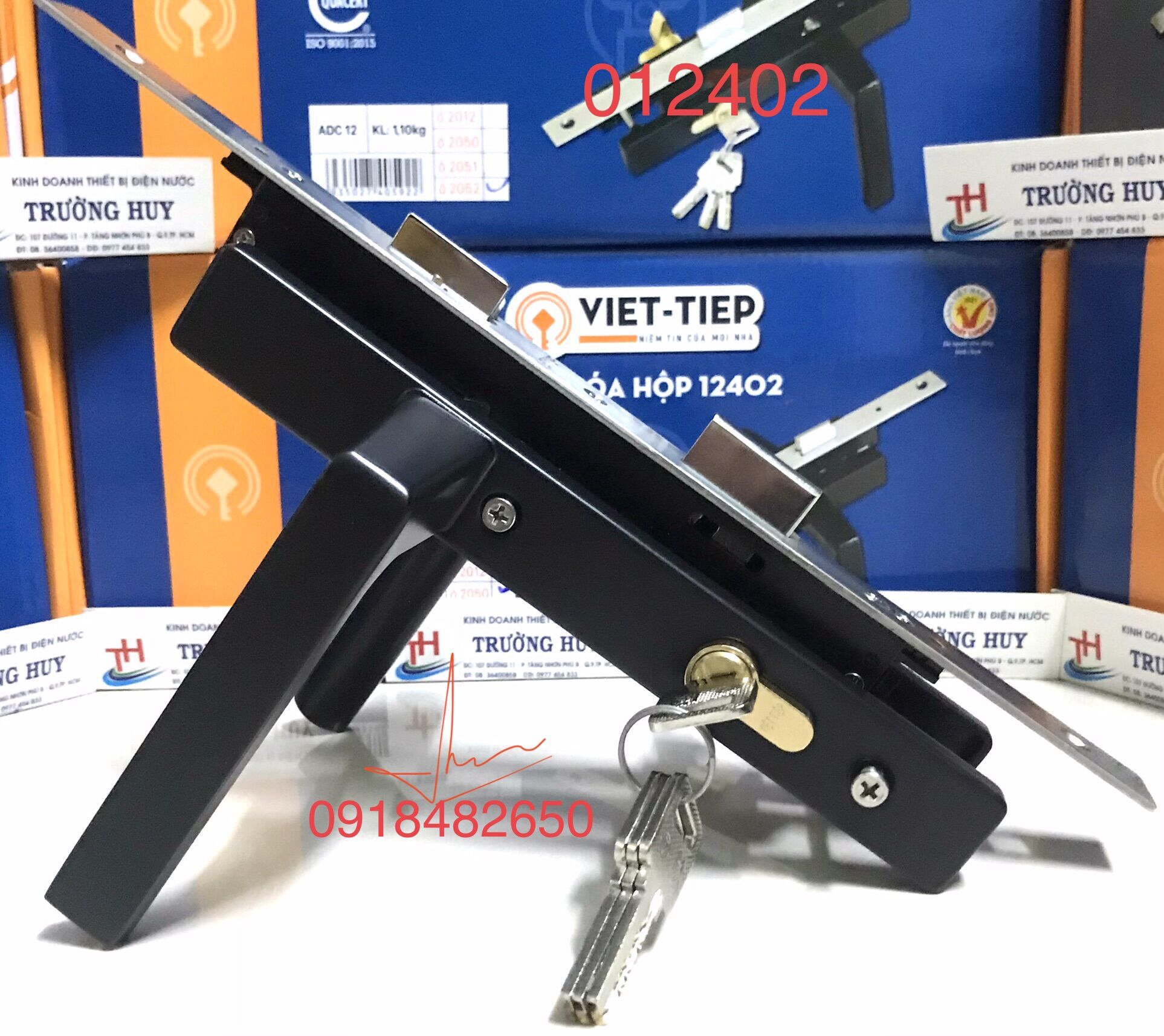 Mới: 012402 khoá tay gạt Đơn Điểm Việt Tiệp dùng cho cửa Xingfa, thay thế được cho khoá Kimlong - Bảo hành 2 năm