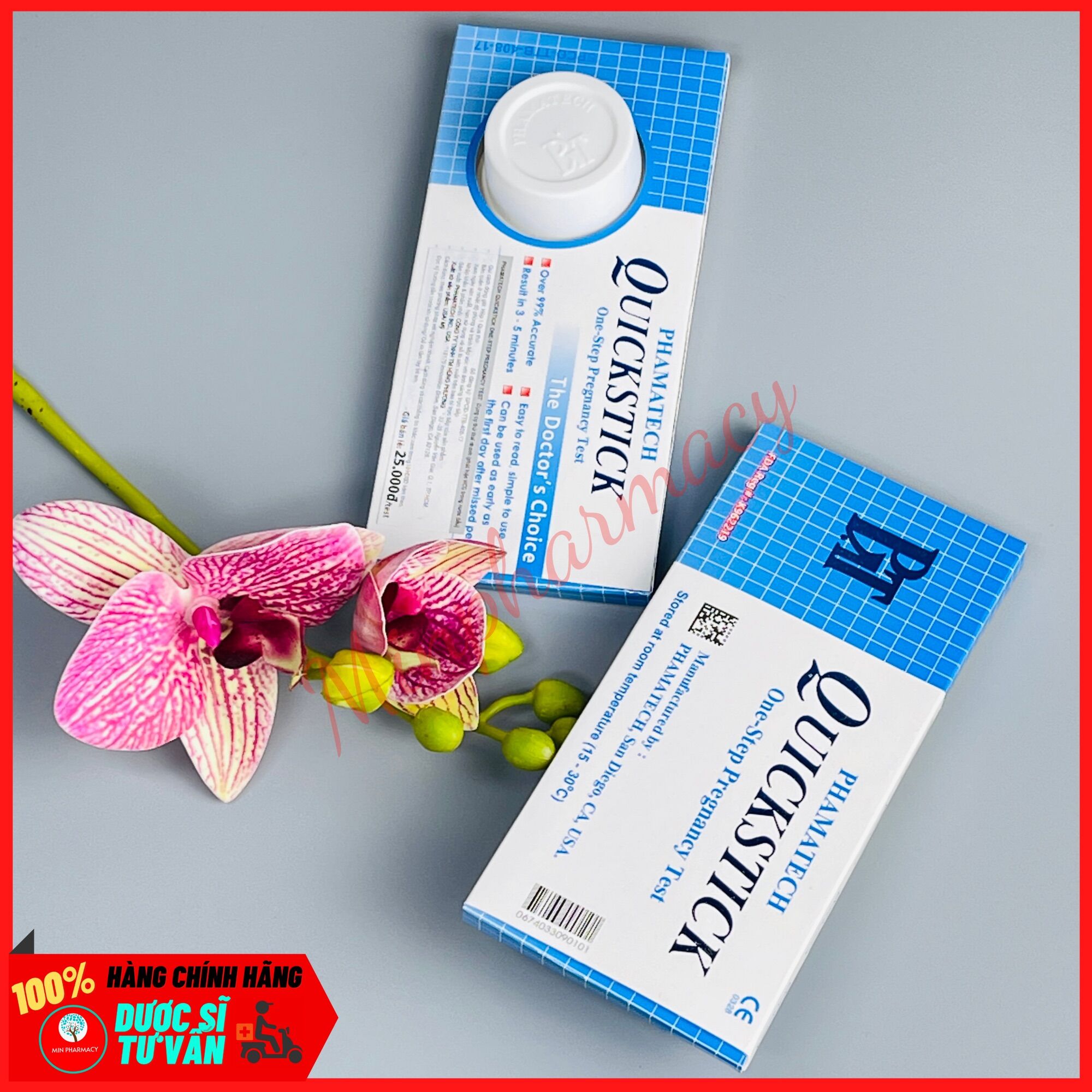 [HCM]Que thử thai nhanh Quickstick (1 cái/hộp) - Minpharmacy