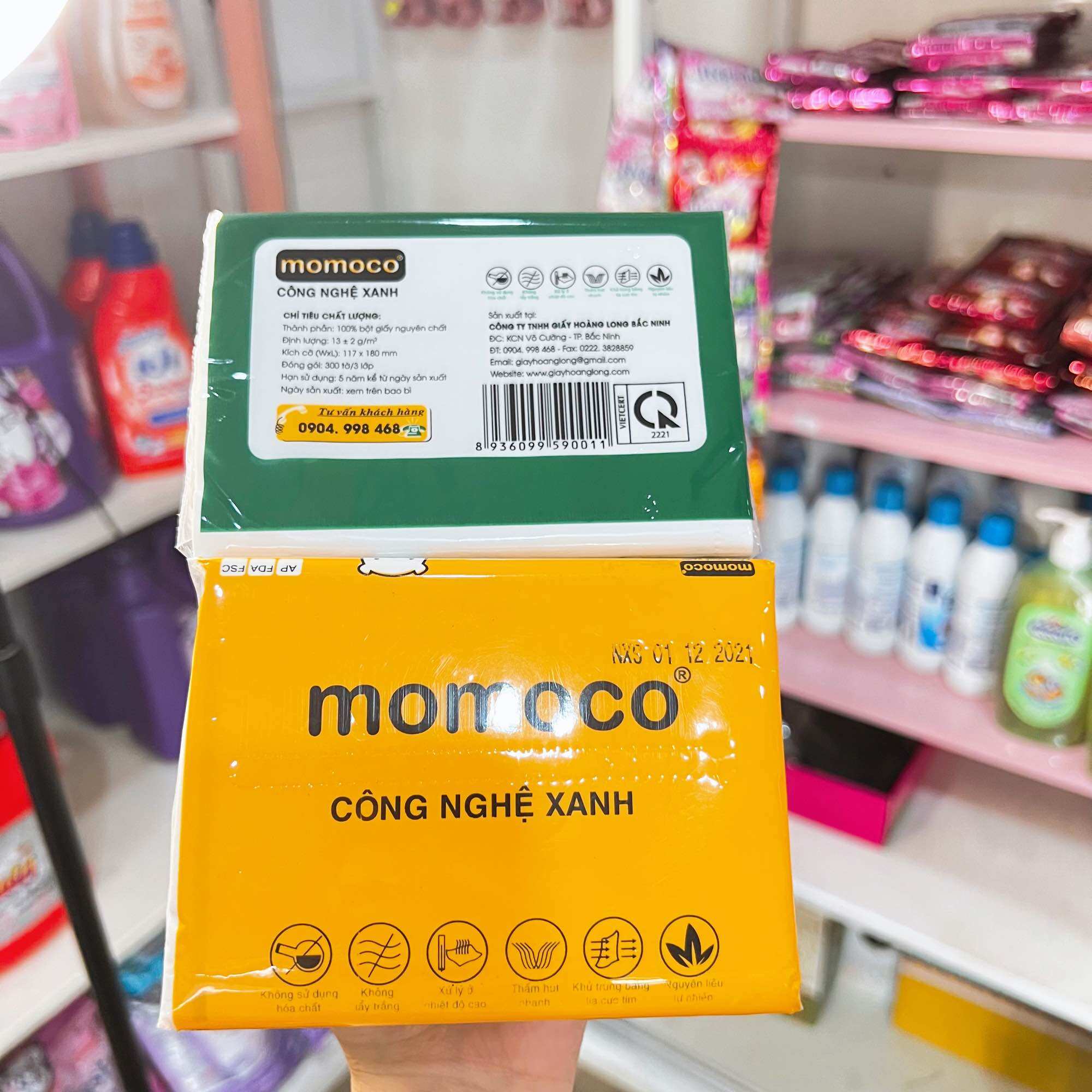 GIẤY RÚT 300 TỜ 3 LỚP MOMOCO DAI MỀM MỊN