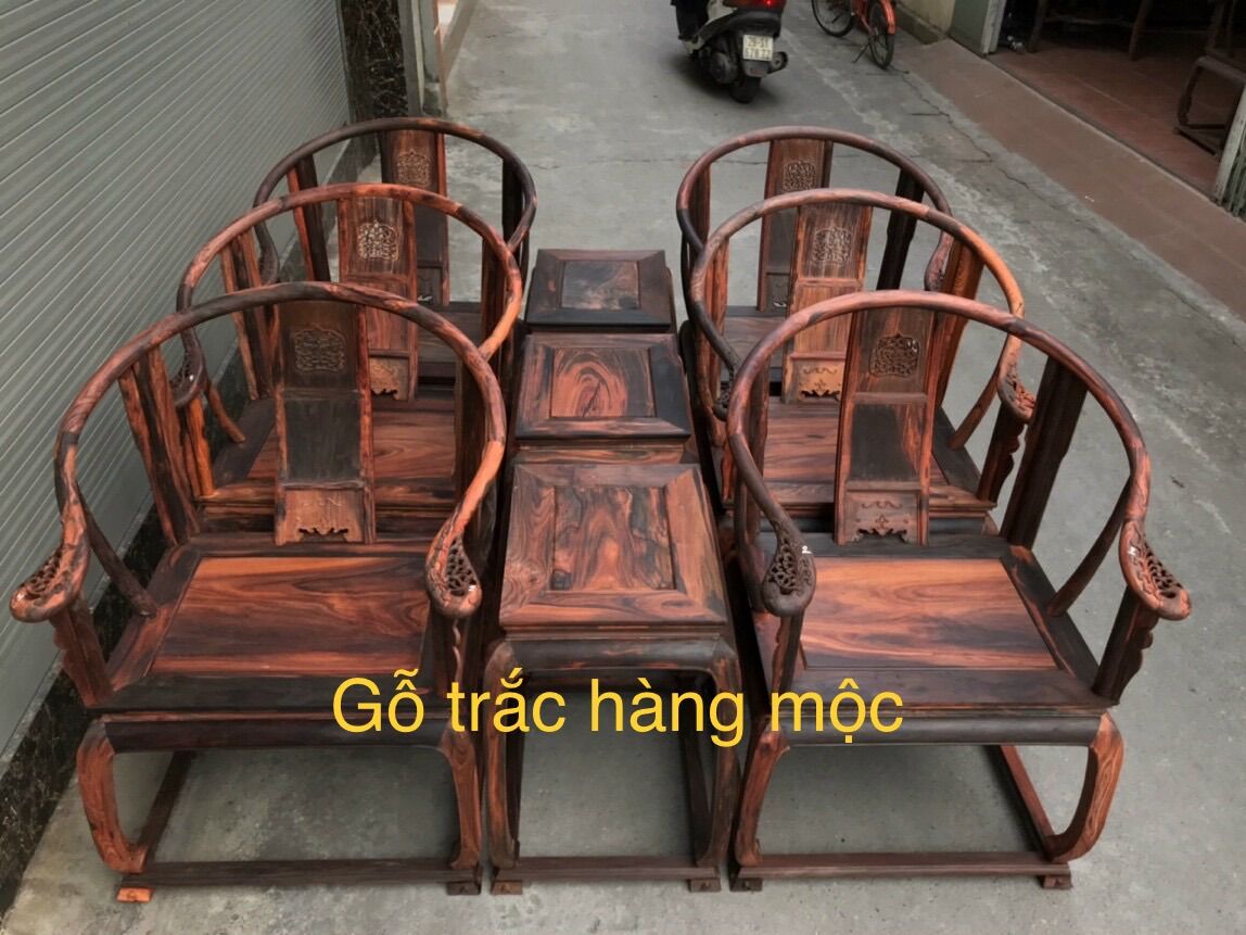ghế minh đế gỗ trắc 3 món