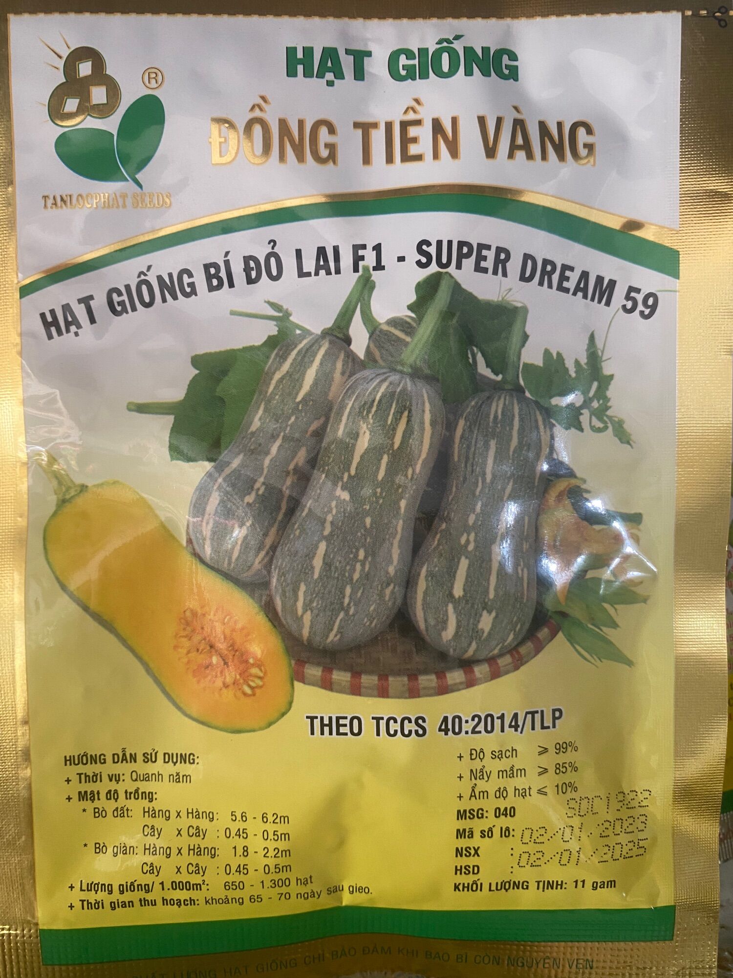 Hạt giống bí đỏ lai f1-super dream 59