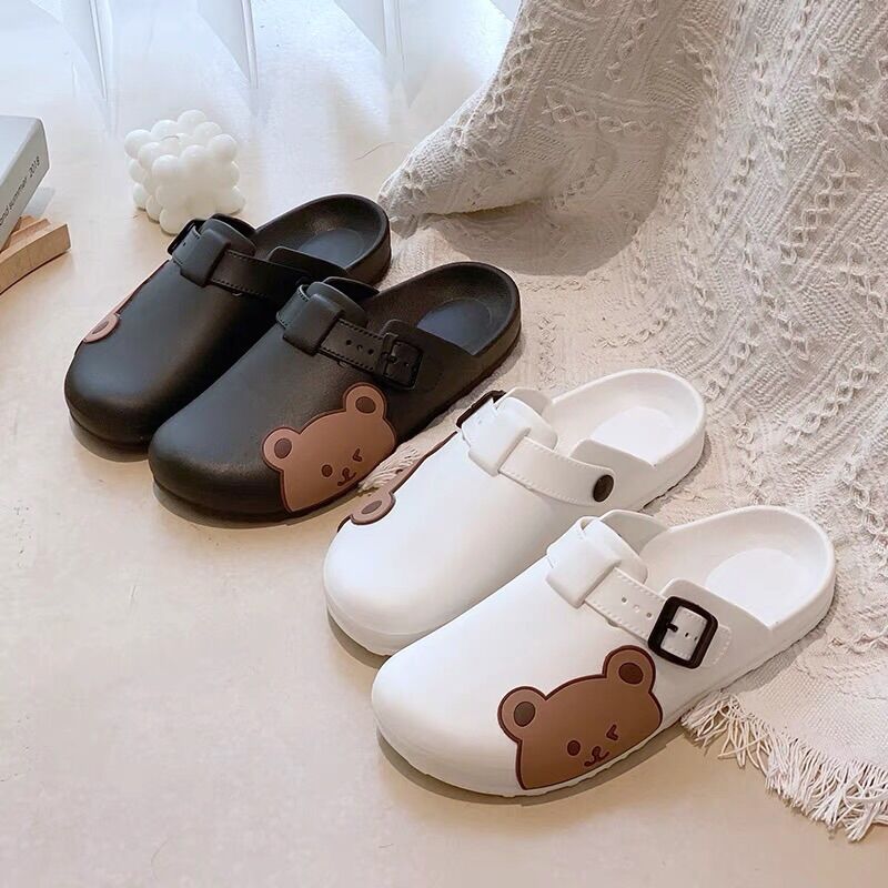 Dép sục hình gấu siêu hot, dép quai ngang đi trong nhà đi học - LinhTinhShop