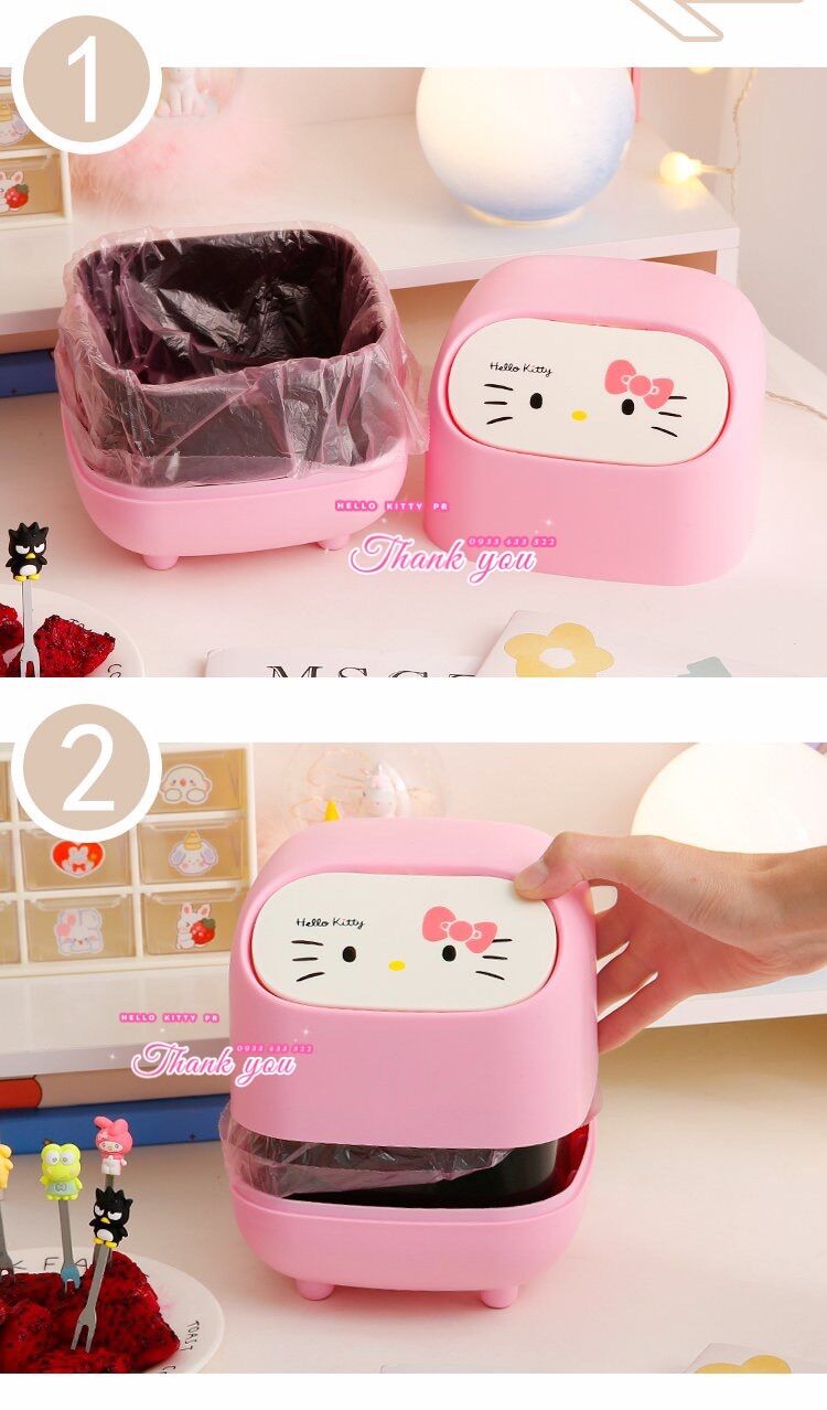 Thùng rác để bàn Hello Kitty - Melody