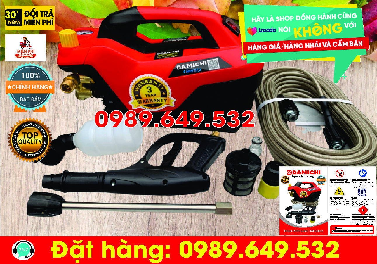 Máy rửa xe damichi-japan chính hãng