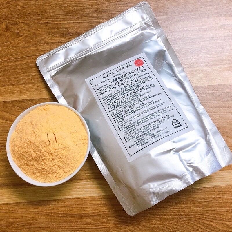 100g bột phô mai lắc hàn quốc, lắc khoai tây, tokbokki, ngô bắp