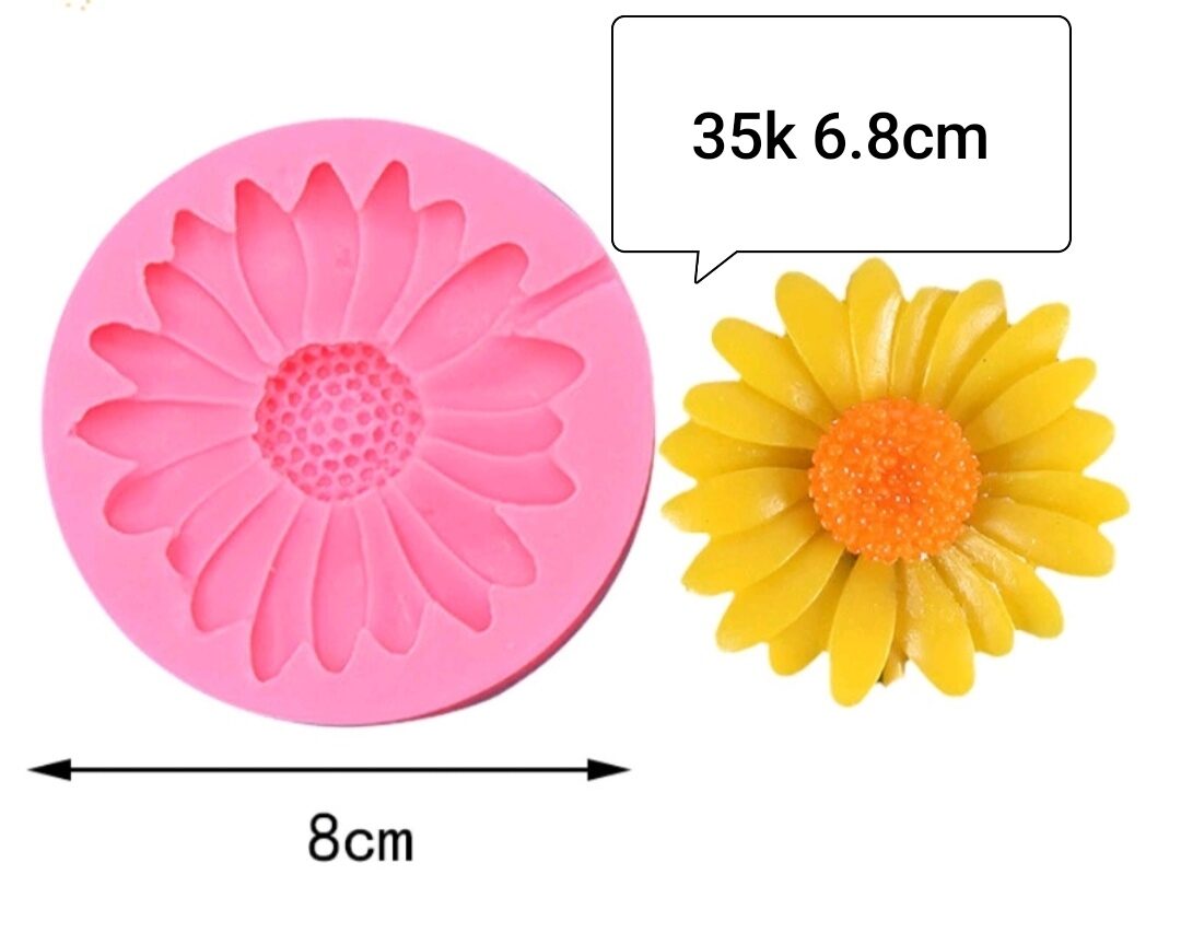 Khuôn silicon hình hoa cúc 6.8cm