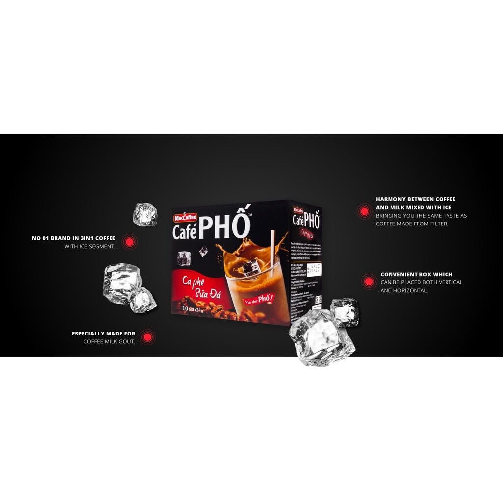 Combo 2 dây Cà phê Phố Sữa đá - Dây 10 gói x 24g