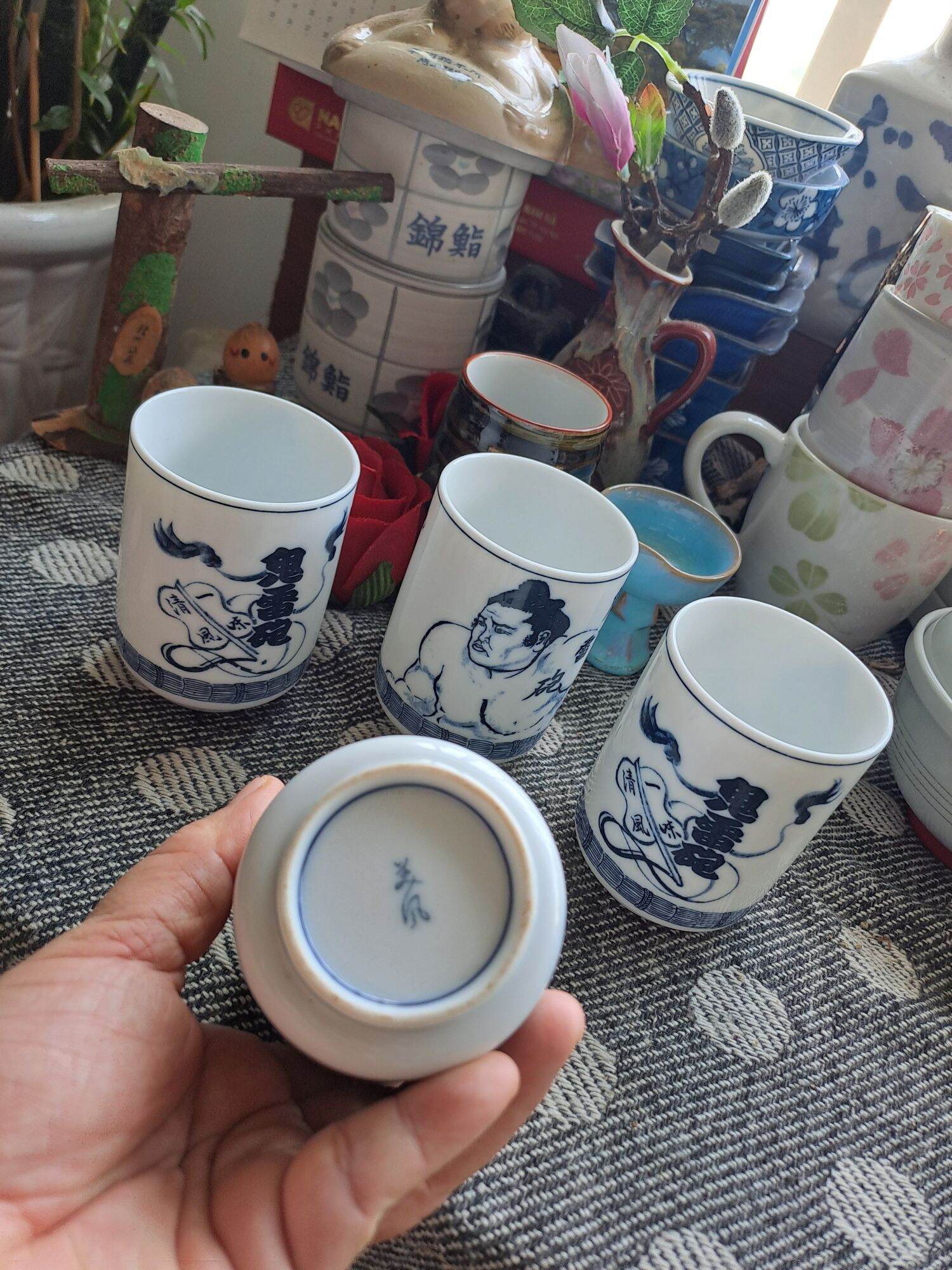 Bộ ly cốc trà cao Gốm sứ Nhật đa dạng mẫu