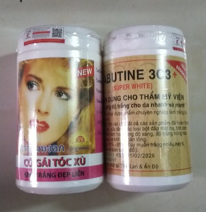 Combo 2 hủ kem kích trắng body 500g
