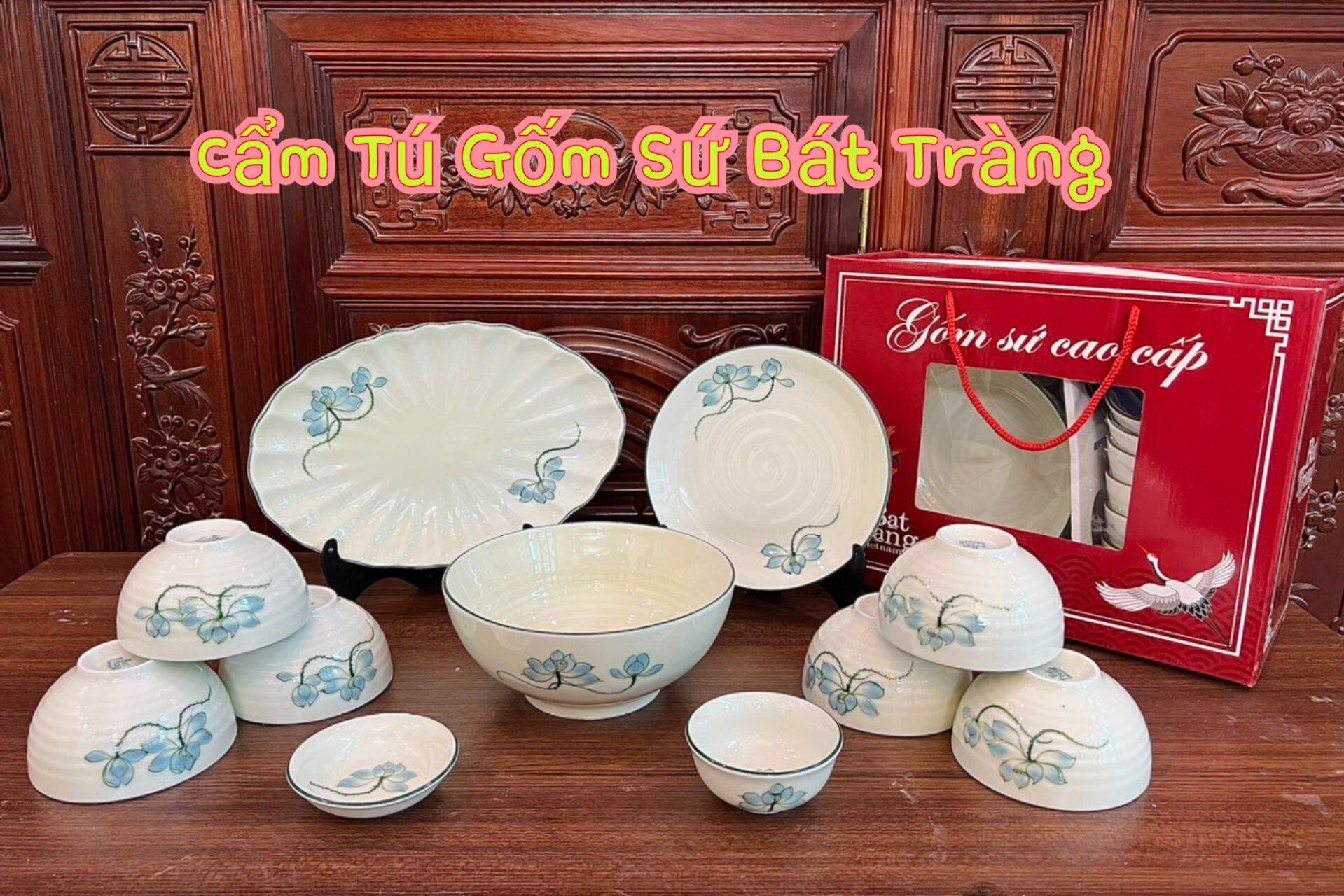 Bộ Bát Đĩa Cao Cấp Bát Tràng