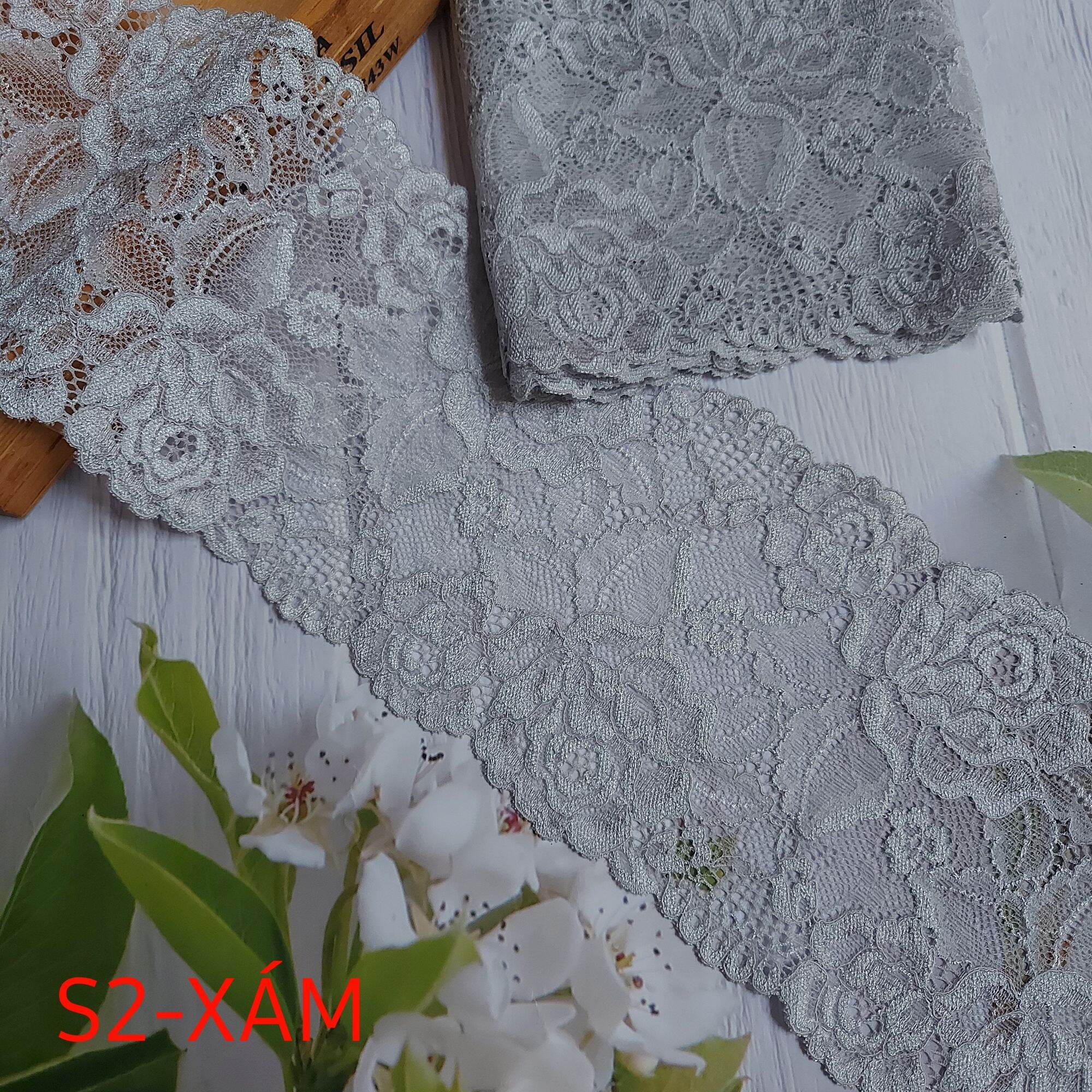 Ren thun tấm có co giãn , may nội y , bản rộng 12cm.