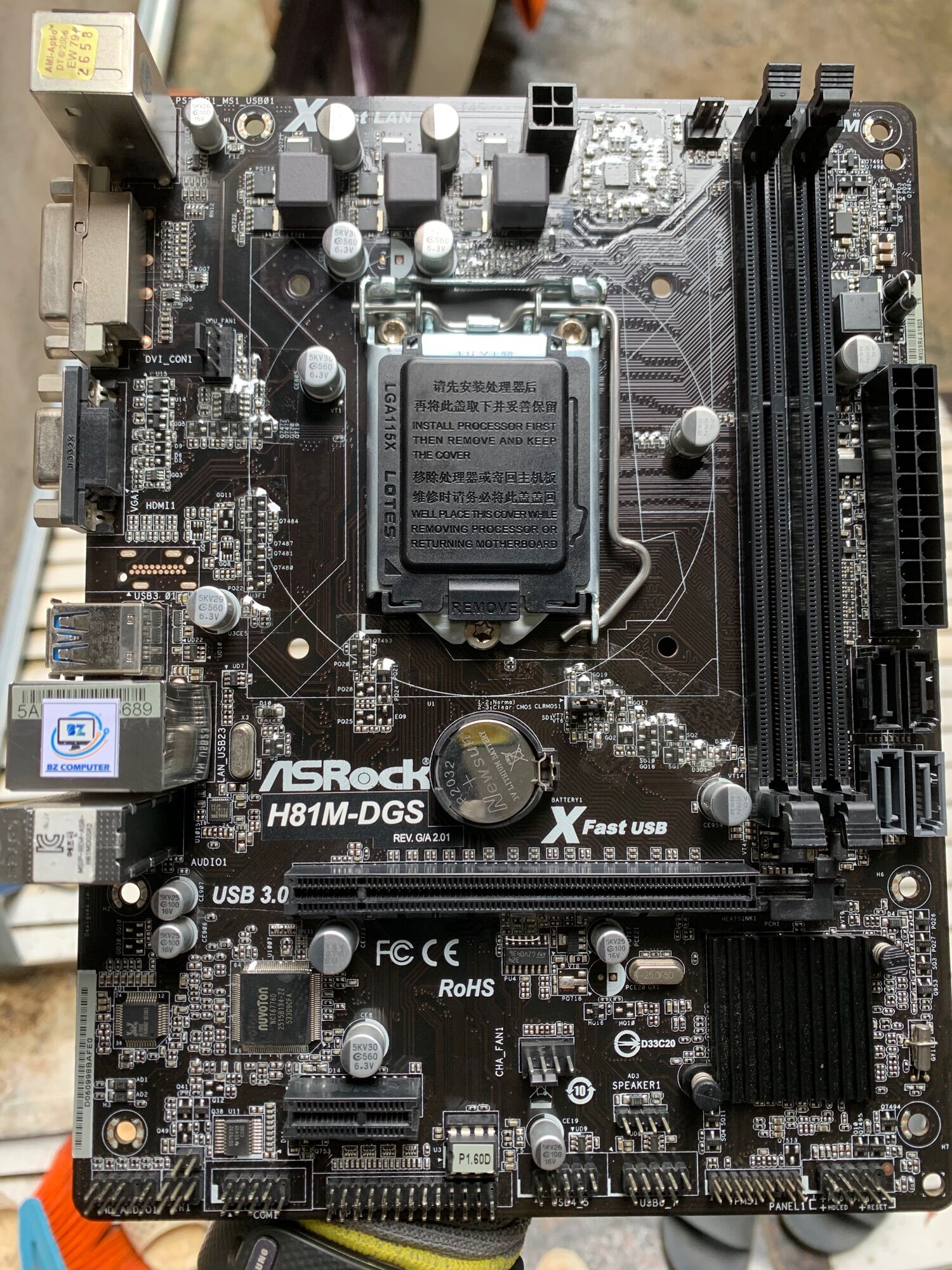 Main asrock h81m-dgs bh 1 năm đầy đủ fe chắn. hàng korea
