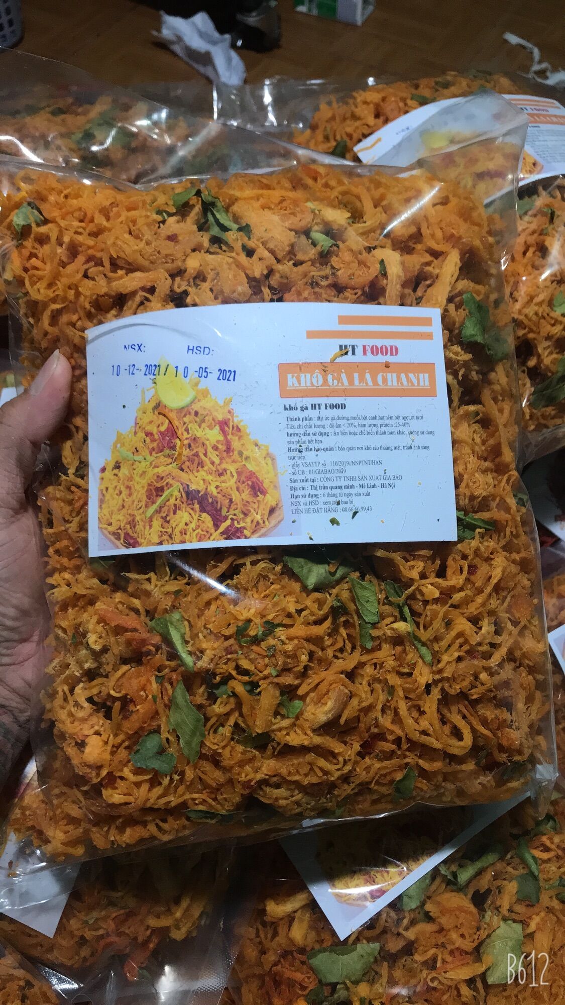 1kg khô gà lá chanh siêu ngon