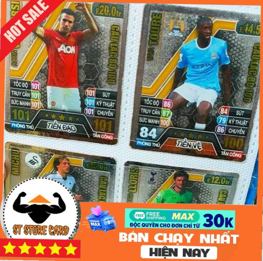 Thẻ cầu thủ bóng đá size poca match attax 2013/14 insert phiên bản poca st store card thẻ in custom