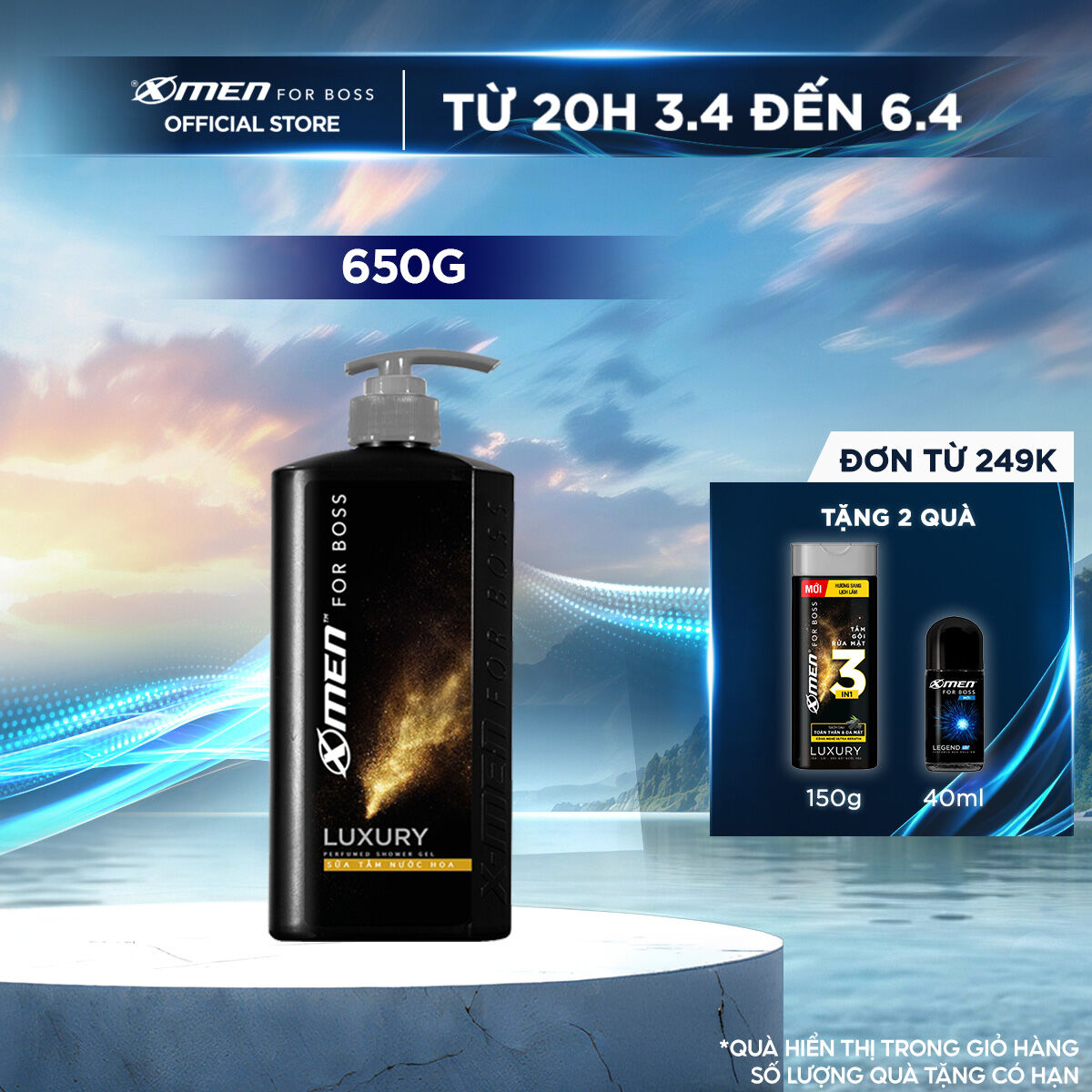 Sữa tắm nước hoa X-Men For Boss Luxury - Mùi hương sang trọng tinh tế 650g