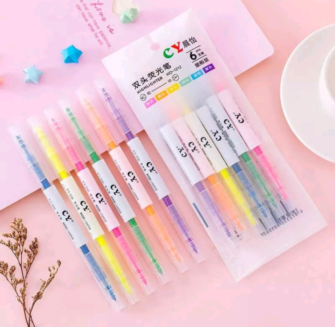 Set 6 cây bút dạ 6 12 màu sắc dễ thương