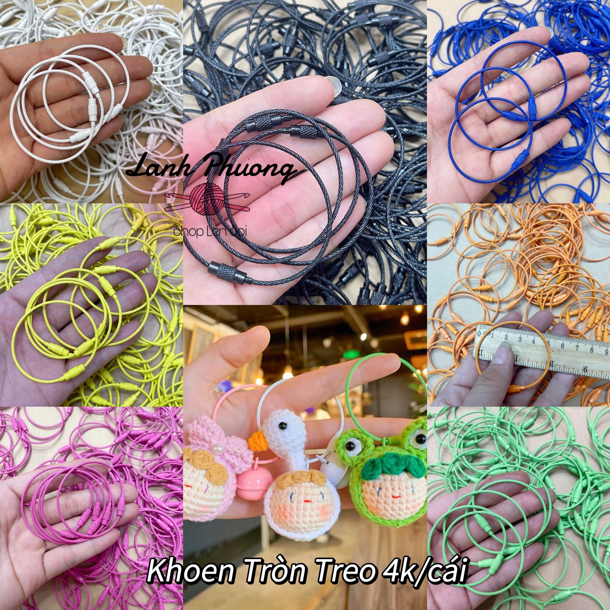 Khoen Tròn Treo Móc Khoá (set 2 cái)