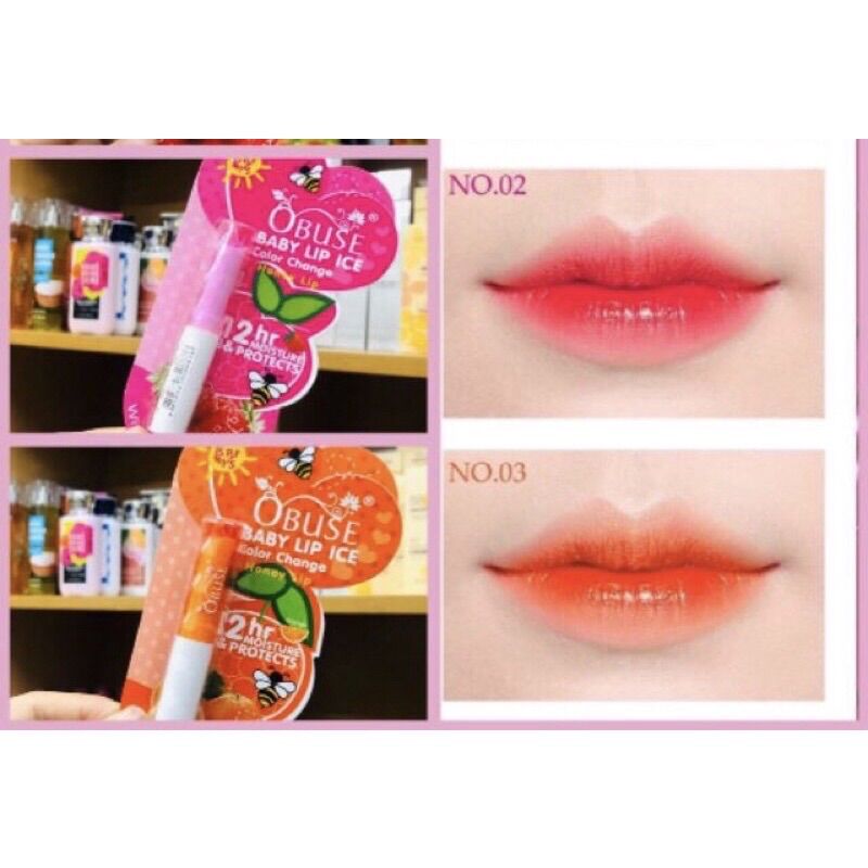 Son dưỡng môi Obuse Baby Lip Ice Color Change