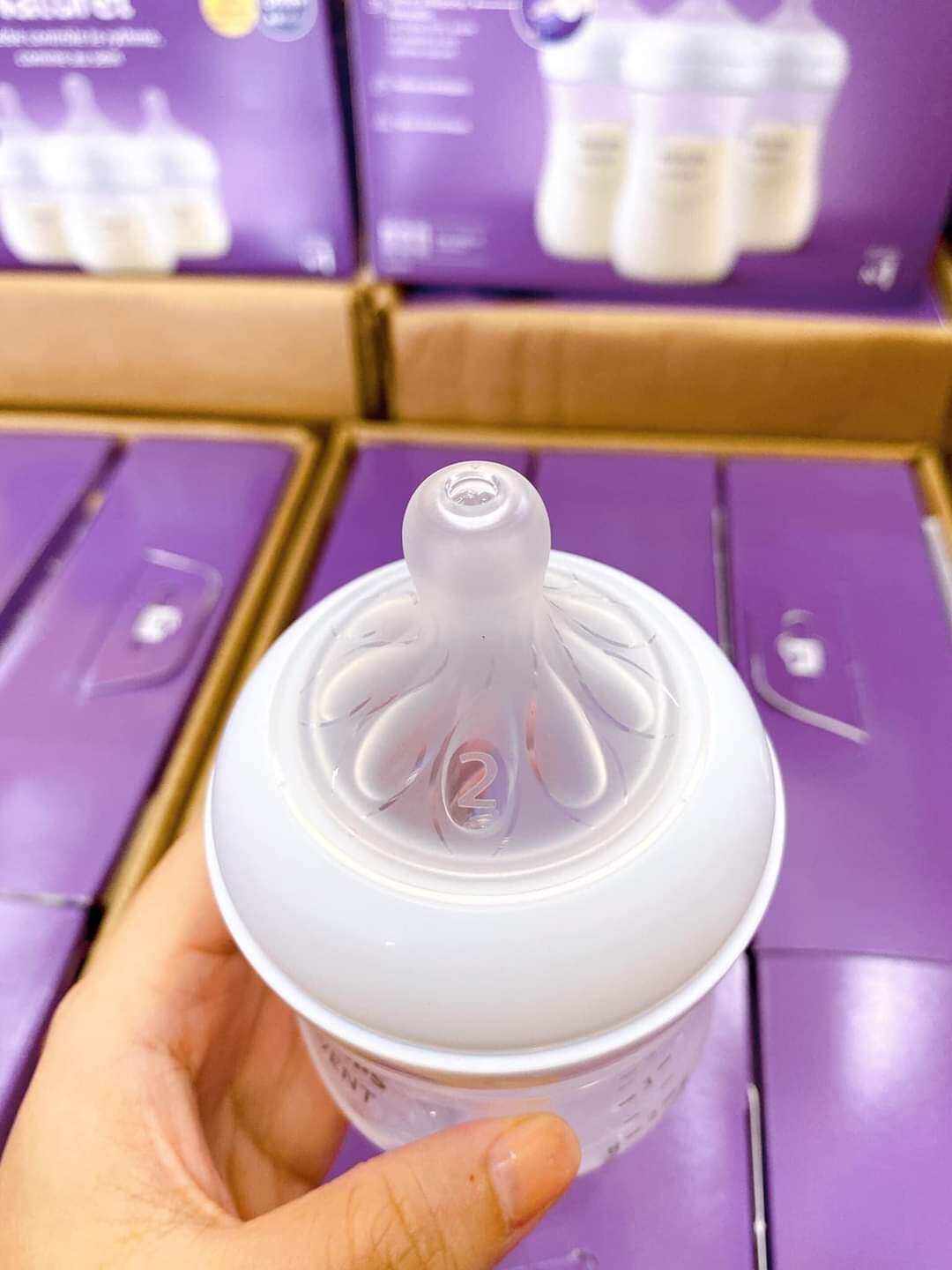 Núm ty Philips Avent mẫu mới size 1 2 3 4 Y cut