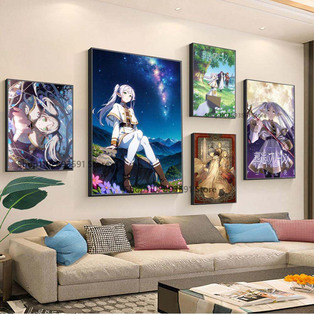 Anime Nhật Bản Frieren Tại Lễ Treo Lễ Poster In Giấy Phong Cách Hiện Đại Tranh Nghệ Thuật Trang Trí Cho Gia Đình Phòng Ngủ Lối Vào Thanh Cafe