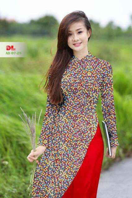 [HCM]Vải áo dài hoa nhí