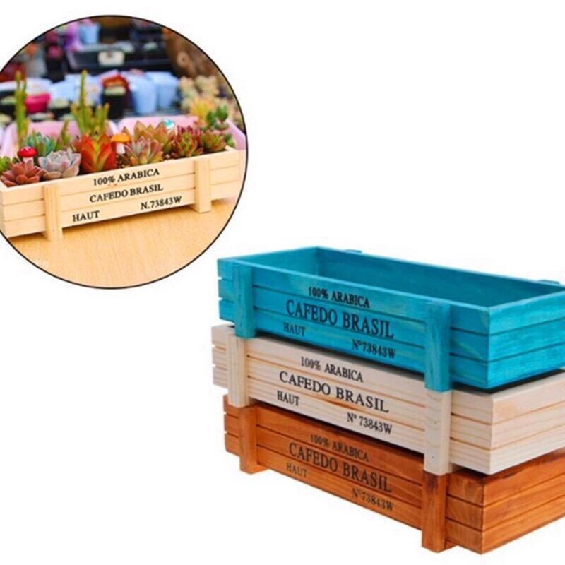 Chậu gỗ dài Cafedo 22.5*8.5*4.5 cm