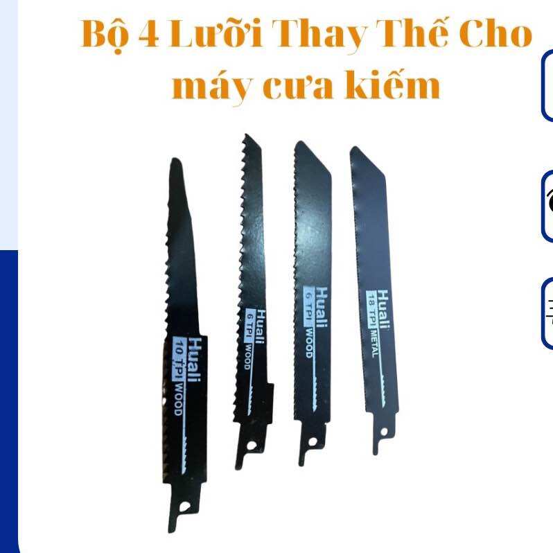 Bộ 4 lưỡi cưa kiếm đa năng, cưa cắt sắt gỗ nhựa cho máy cưa kiếm Makita, Dewalt