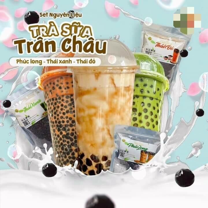 Set nguyên liệu pha Trà Sữa trân châu đường đen