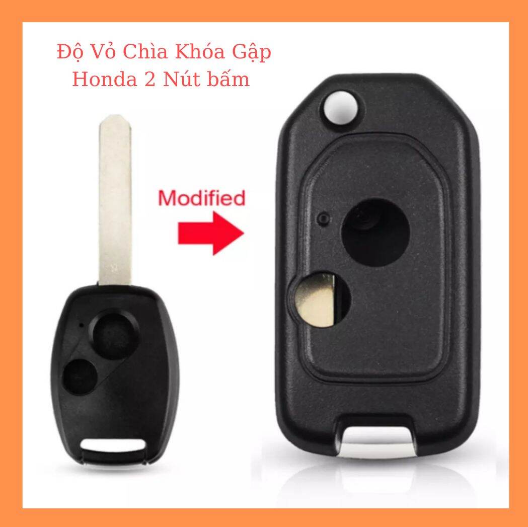 Vỏ chìa khóa gập độ ( remote) cho Honda City, Civic, Accord, Crv
