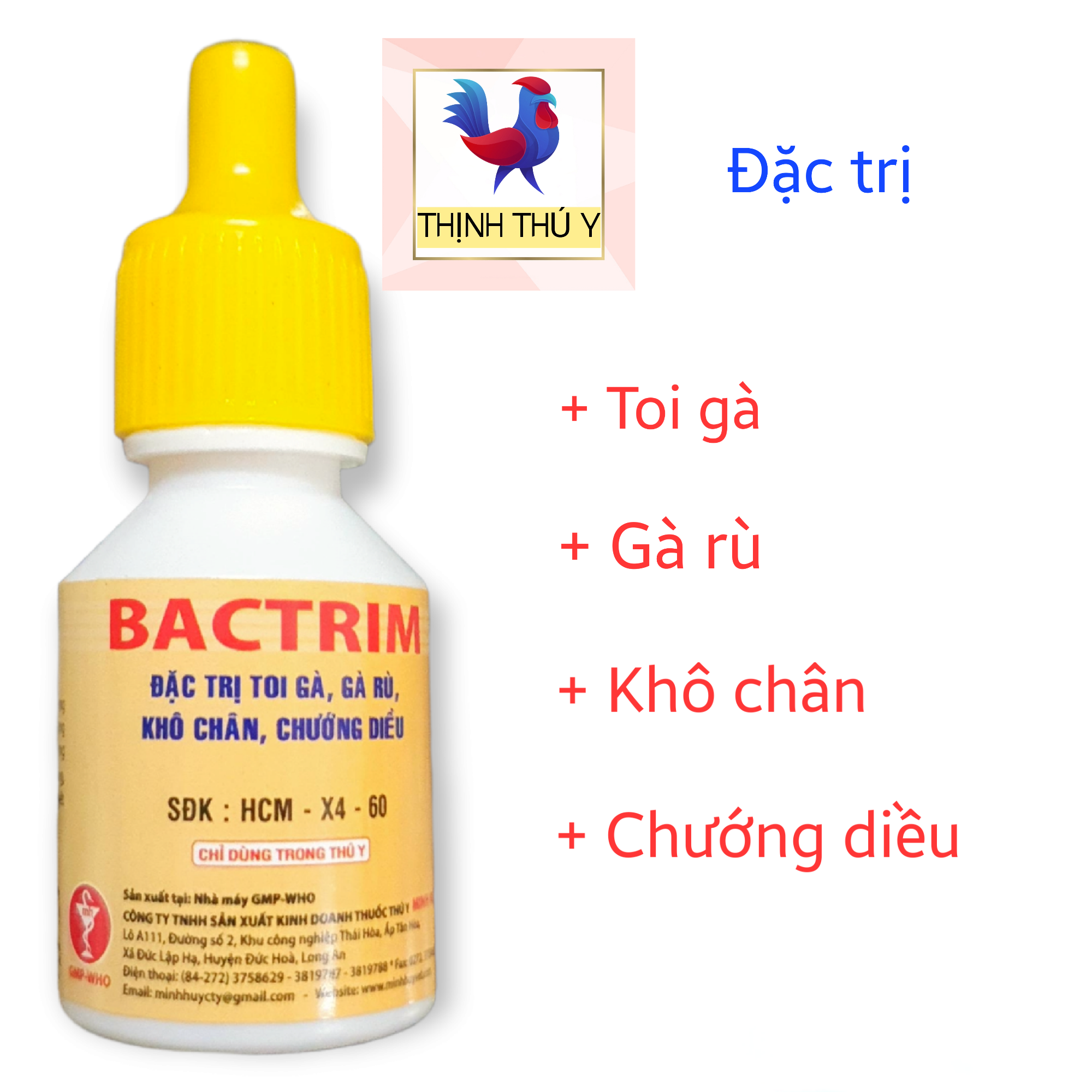 Mh bactrim - 1 lọ nhỏ miệng đặc tri. toi gà, gà rù, khô chân, chướng diều