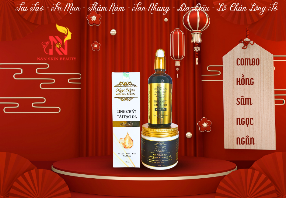 Combo hồng sâm tái tạo da