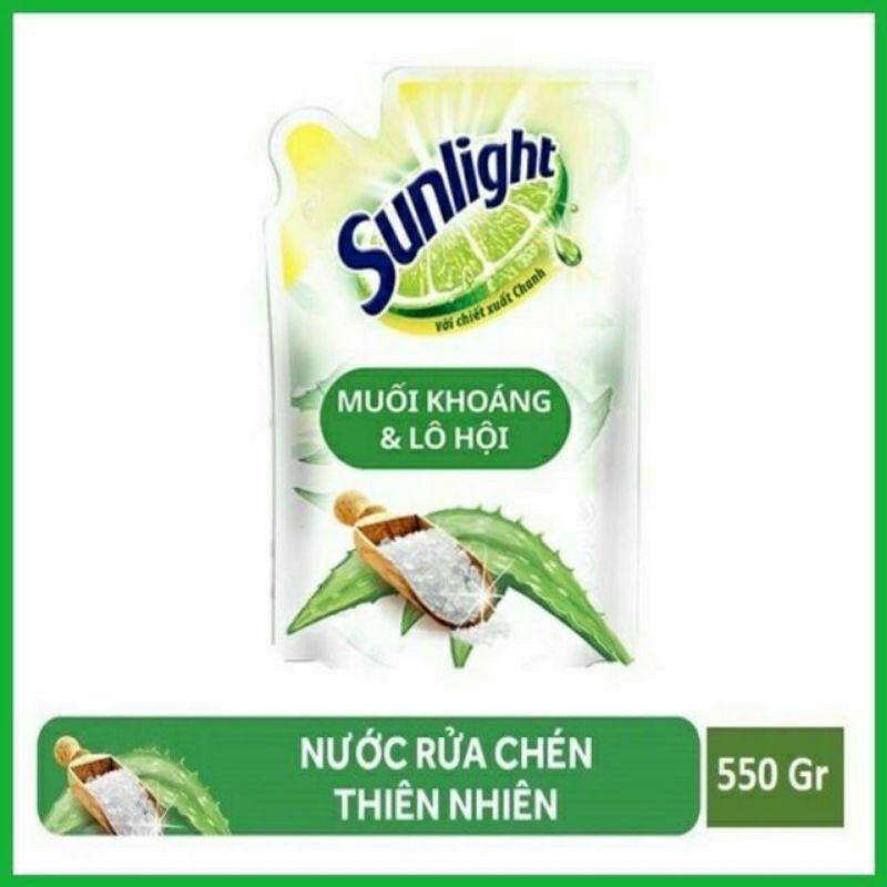 Nước rửa chén Sunlight Thiên nhiên Túi 550g ( Hàng KM)