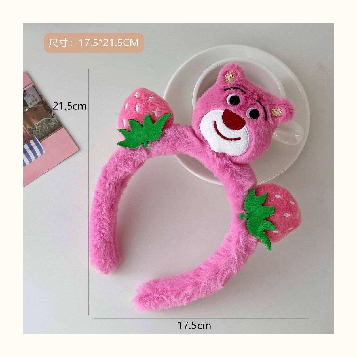 Cài tóc bờm tóc Gấu dâu lotso 2 trái dâu tây dễ thương