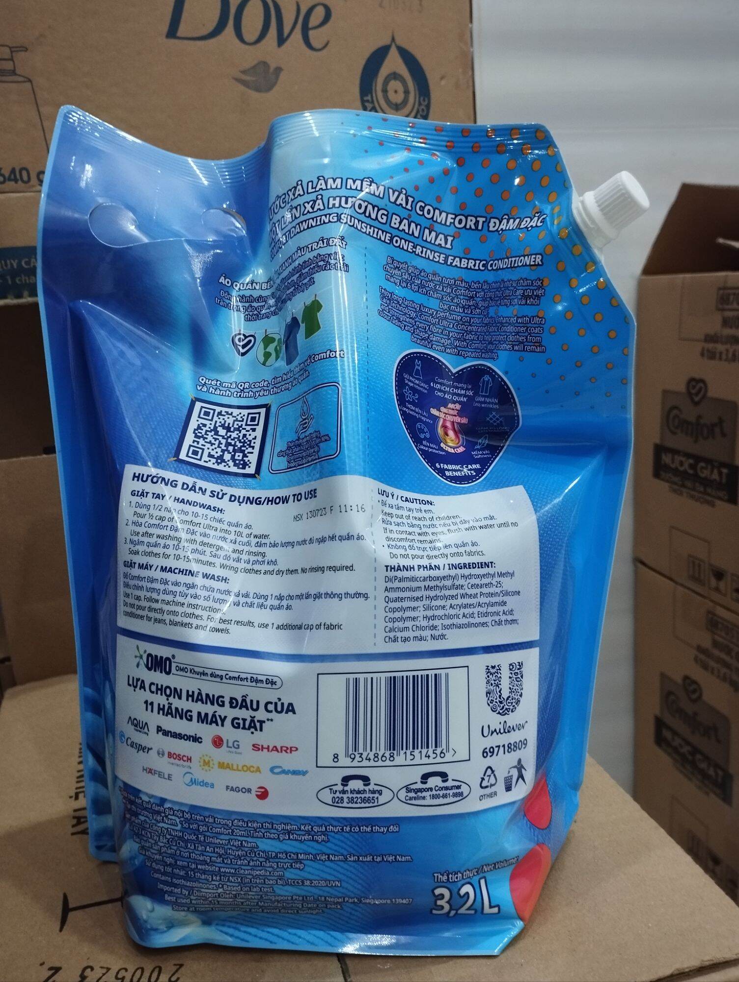 Nước xả vải comfort 3,1L