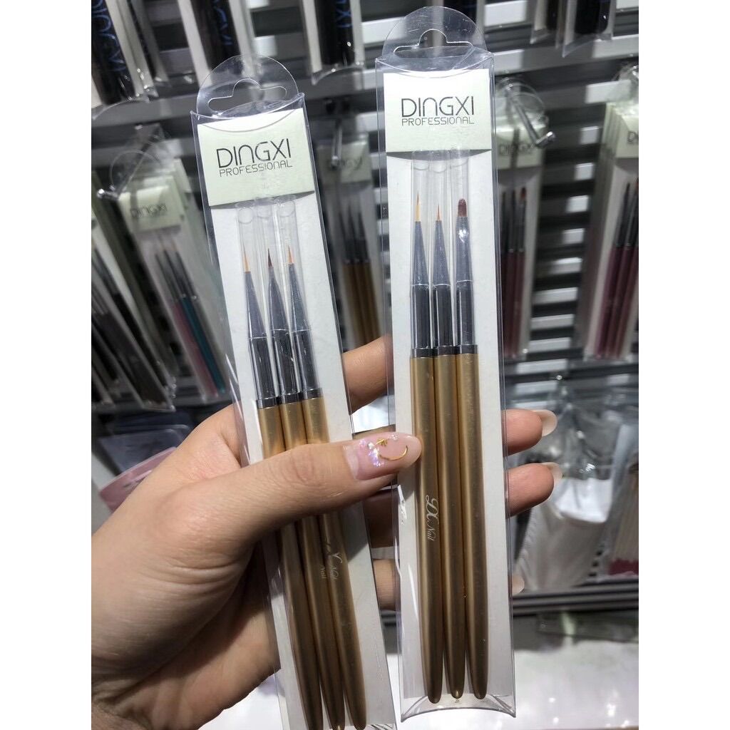 Bộ cọ vẽ móng tay 3 cây