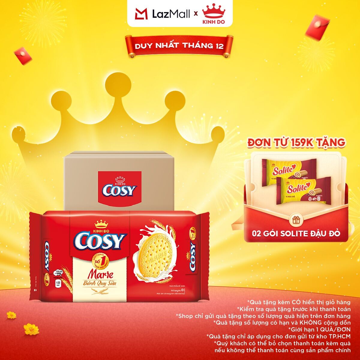 Khay Bánh Quy Sữa Cosy Marie 408g (Combo 5)