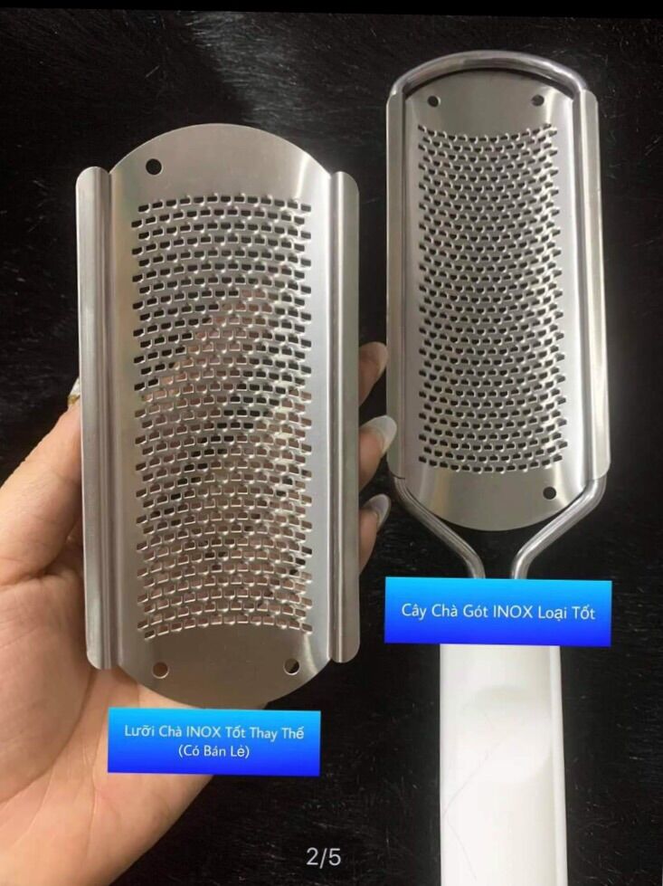 Chà gót chân, dụng cụ Chà gót chân inox