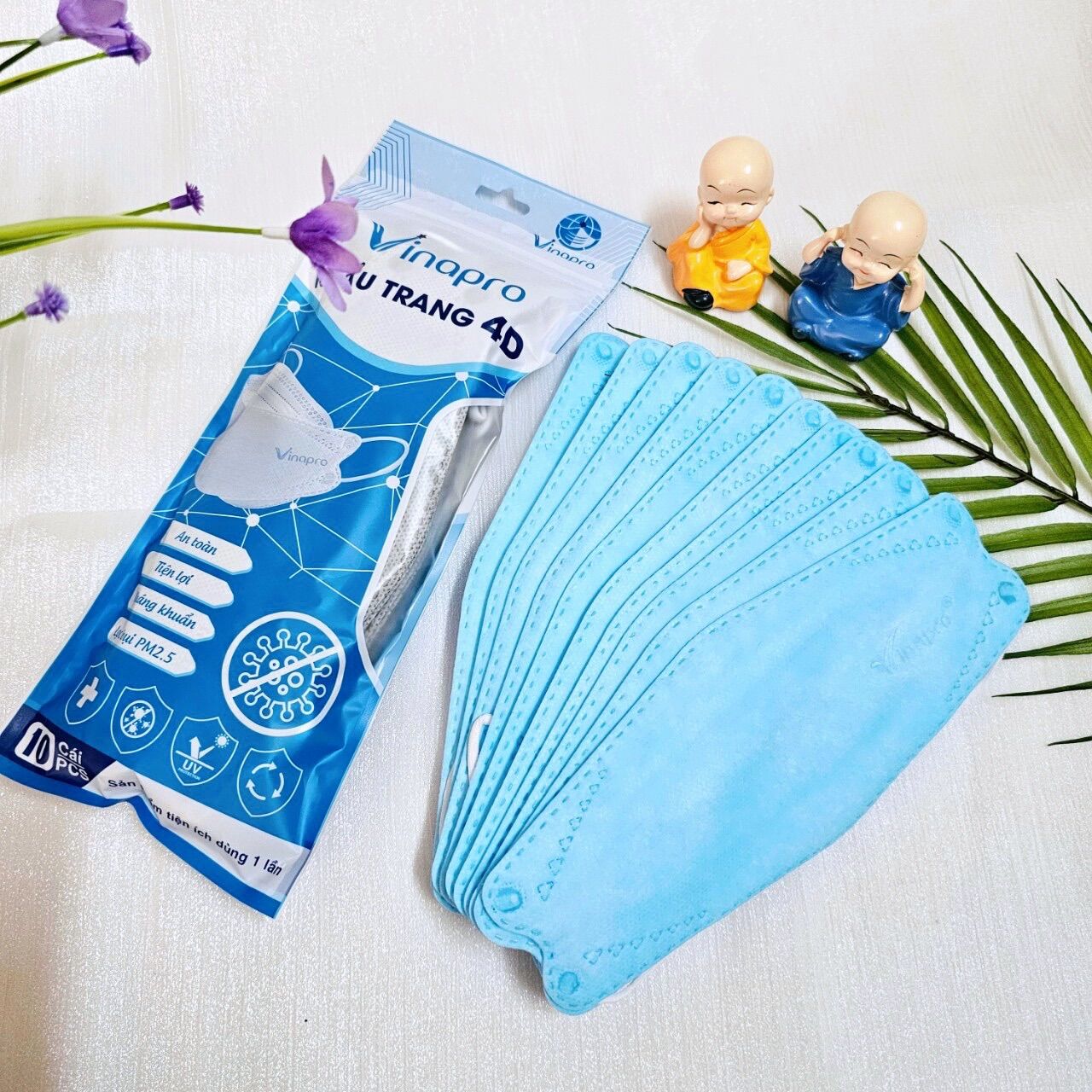 Túi 10 cái khẩu trang 4D vinapro