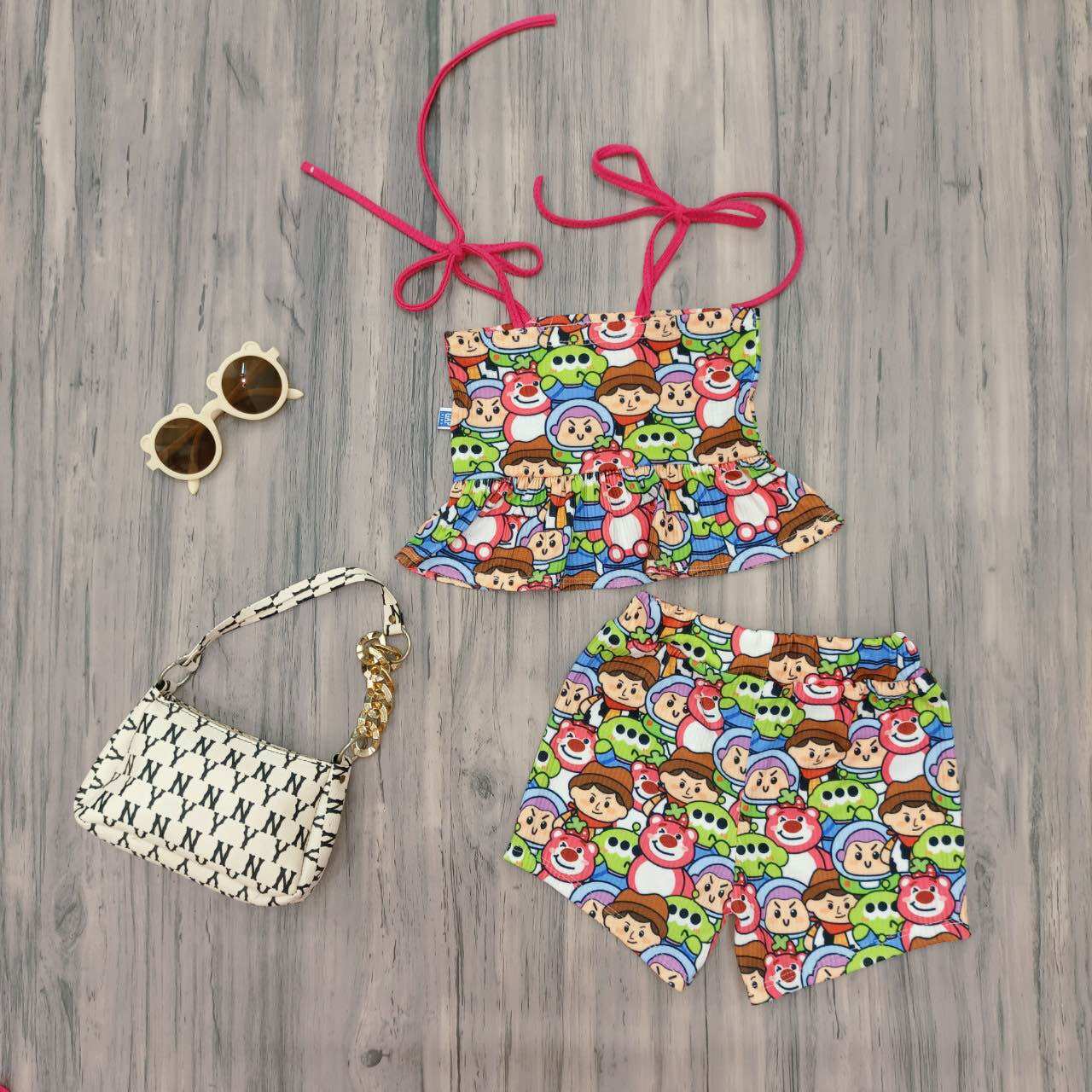 Set Bộ 2 Dây Quần Đùi Xinh Bé Gái