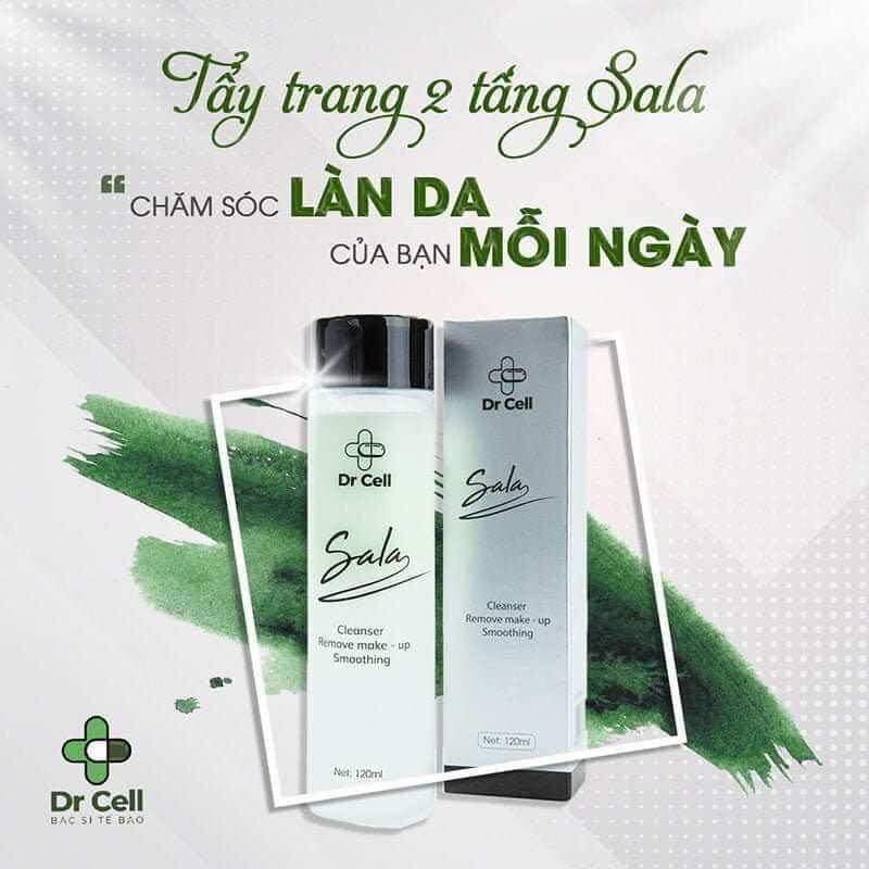 Tẩy trang 2 tầng sala dr cell giúp loại cặn bã làm sạch da