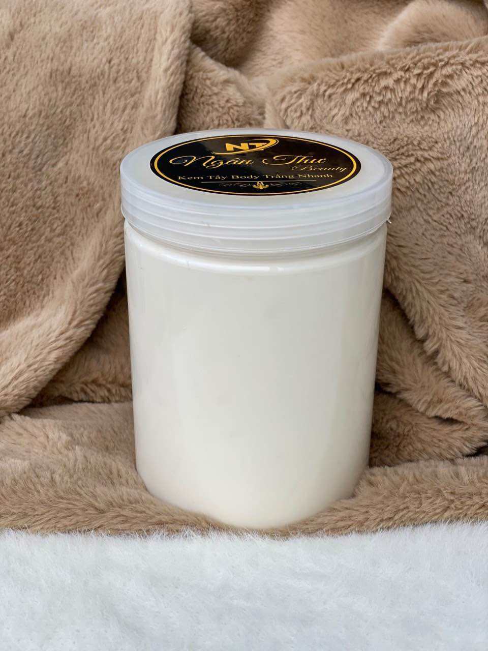 1Kg Kem Tẩy Body Trắng Nhanh - Kem Ngân Thư Kem Thấm, Không Cần Trùm Ủ