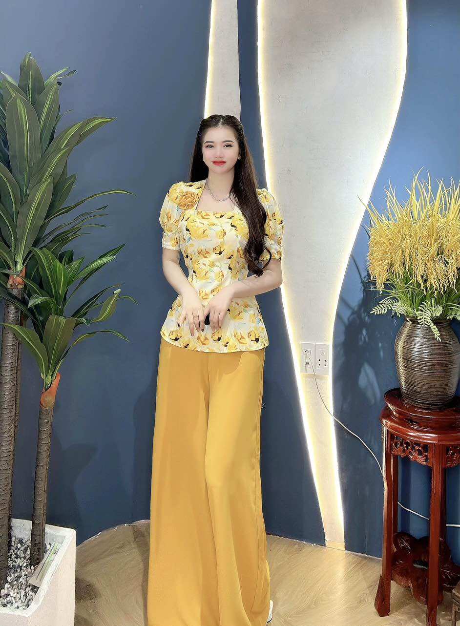 Bộ bà ba đi chùa lụa sang trọng thanh lịch