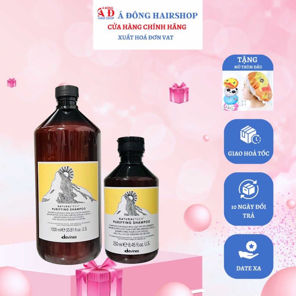 Dầu gội sạch gàu Davines Natural Purifying - Chai