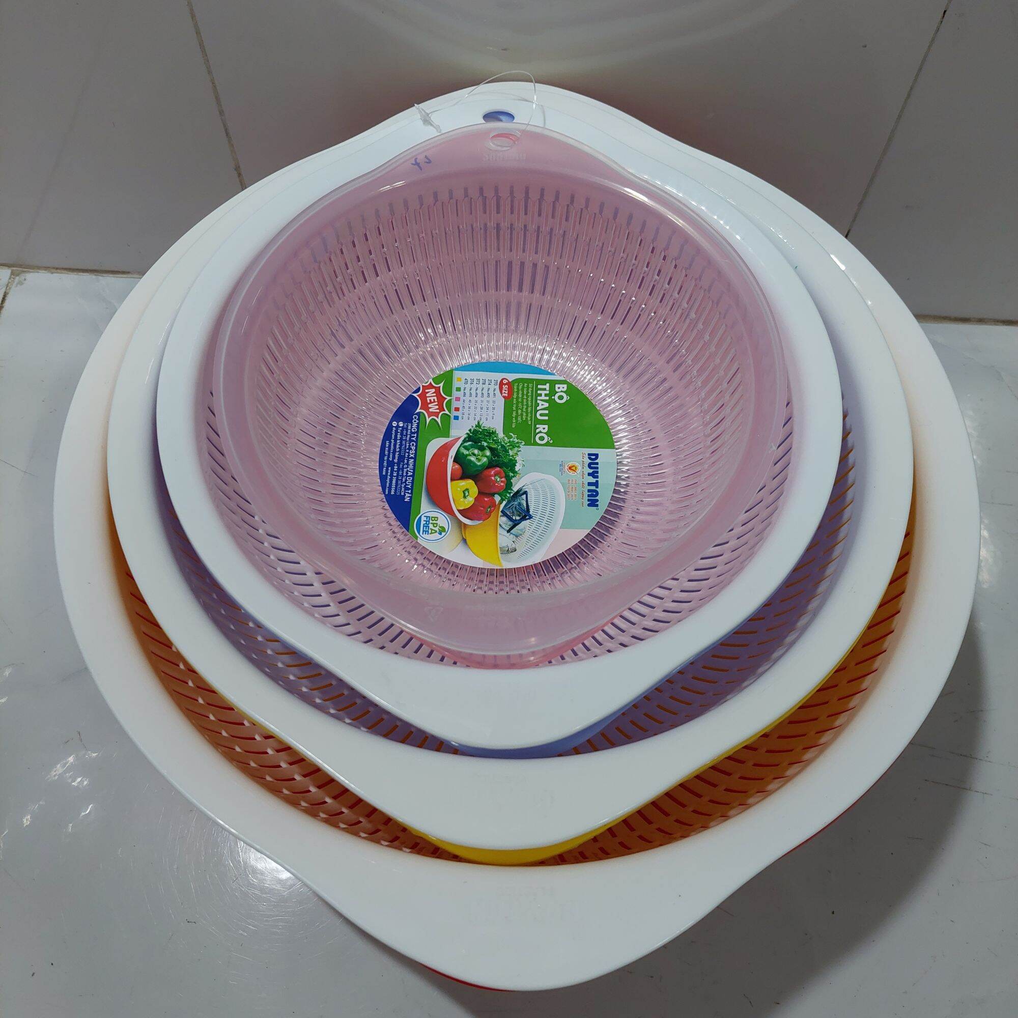 Bộ thau rổ nhựa Duy Tân cao cấp