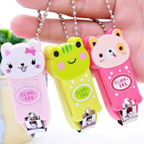 Bấm móng tay mini hình thú kèm móc khóa bấm móng cho bé