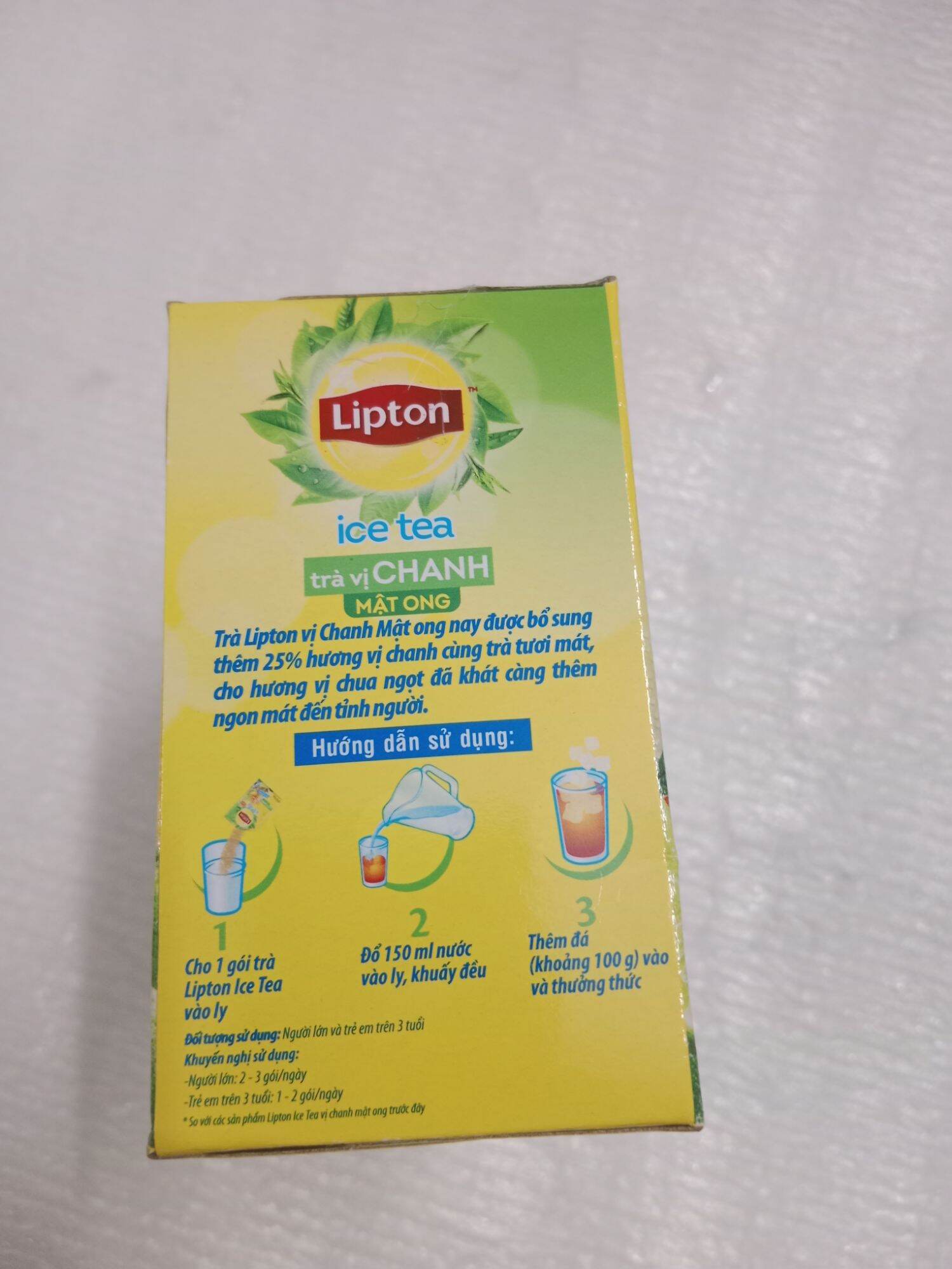 Lipton Ice tea vị chanh mật ong hộp 224g(16goi×14g)